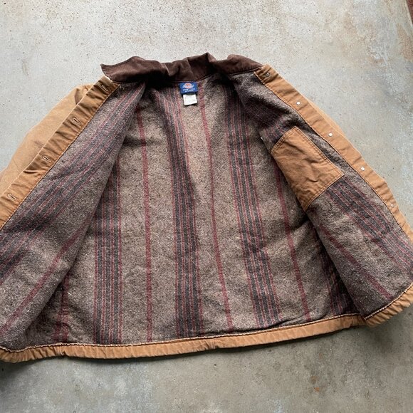 Vintage Dickies Chore Jacket Blanket Lined Tan Duck Canvas Men's XXL - Picture 7 of 13